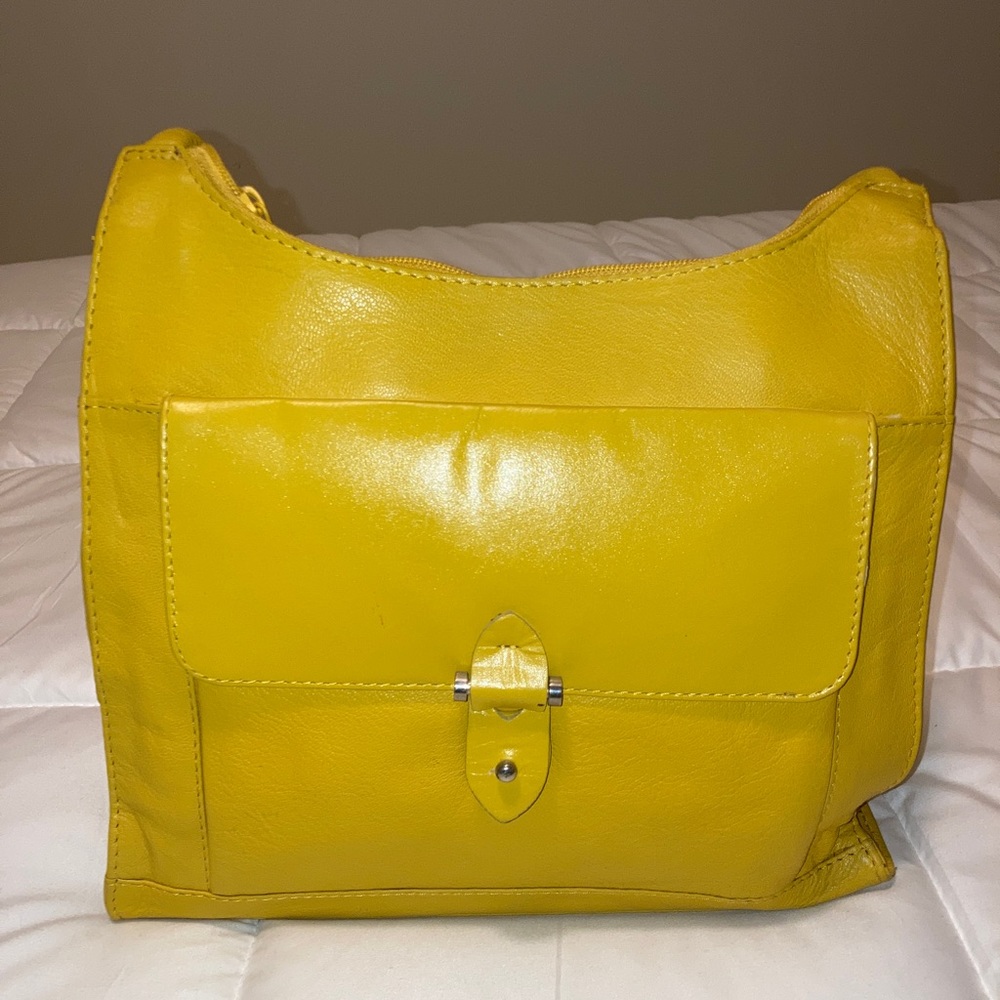 Barganza Leather yellow Purse